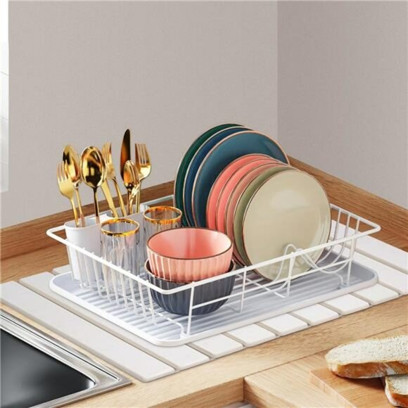 Large Stone Dish Drying Mat Quick Dry Absorbent Kitchen Counter Bath Mat Foldabl - Picture 2 of 7